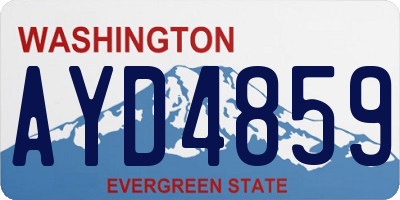 WA license plate AYD4859