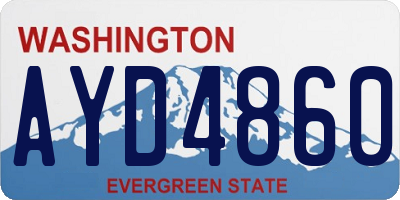 WA license plate AYD4860