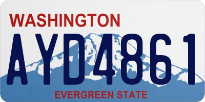 WA license plate AYD4861