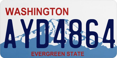 WA license plate AYD4864