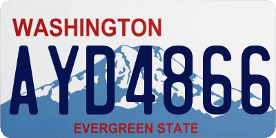 WA license plate AYD4866
