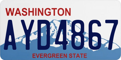 WA license plate AYD4867