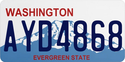 WA license plate AYD4868