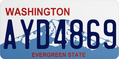 WA license plate AYD4869