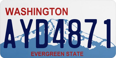 WA license plate AYD4871