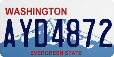 WA license plate AYD4872