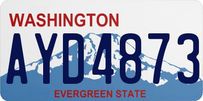WA license plate AYD4873