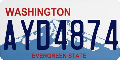 WA license plate AYD4874