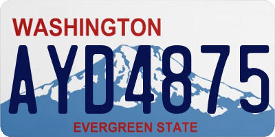 WA license plate AYD4875