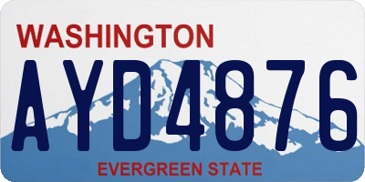 WA license plate AYD4876