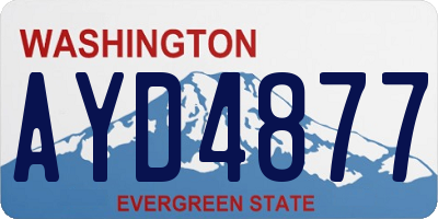 WA license plate AYD4877
