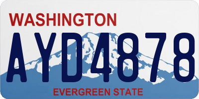 WA license plate AYD4878