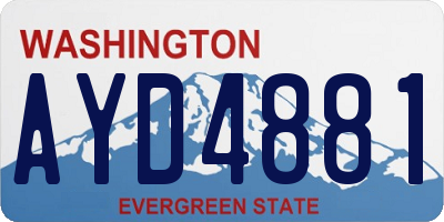 WA license plate AYD4881