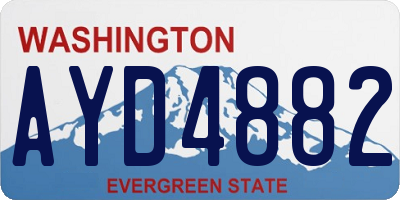 WA license plate AYD4882