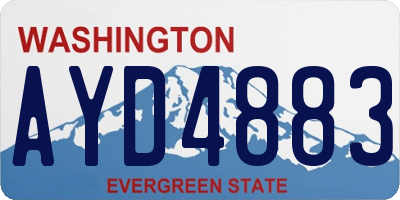 WA license plate AYD4883