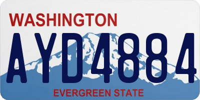 WA license plate AYD4884
