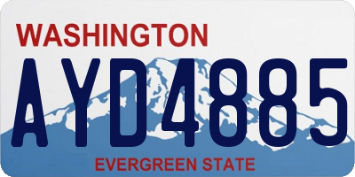 WA license plate AYD4885