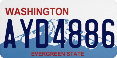 WA license plate AYD4886
