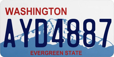 WA license plate AYD4887