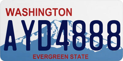 WA license plate AYD4888