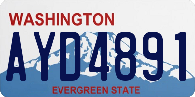 WA license plate AYD4891