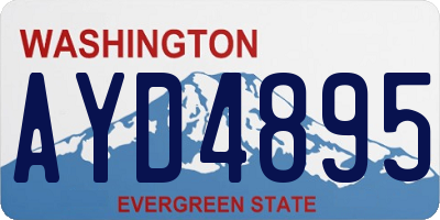WA license plate AYD4895