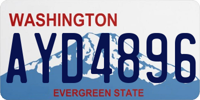 WA license plate AYD4896