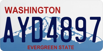 WA license plate AYD4897