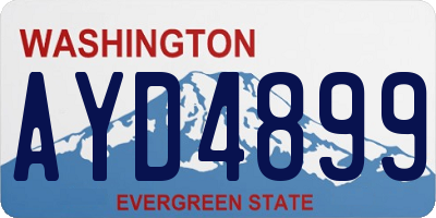 WA license plate AYD4899