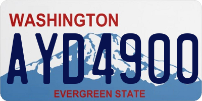 WA license plate AYD4900