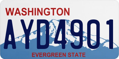 WA license plate AYD4901