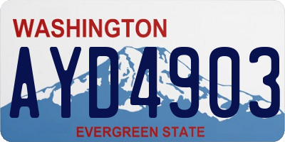 WA license plate AYD4903