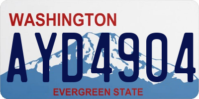 WA license plate AYD4904