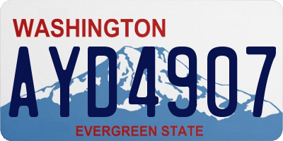WA license plate AYD4907