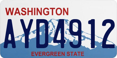 WA license plate AYD4912
