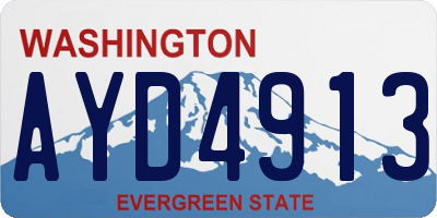 WA license plate AYD4913