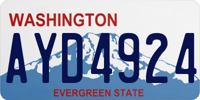 WA license plate AYD4924