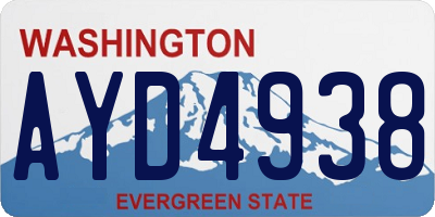 WA license plate AYD4938