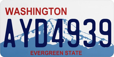 WA license plate AYD4939