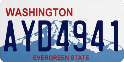 WA license plate AYD4941