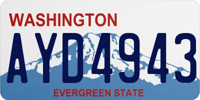 WA license plate AYD4943