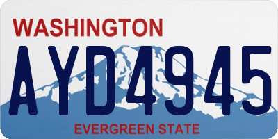 WA license plate AYD4945
