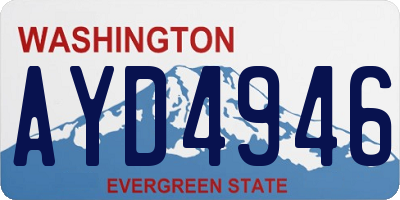 WA license plate AYD4946