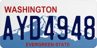 WA license plate AYD4948