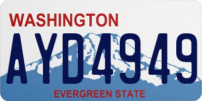 WA license plate AYD4949