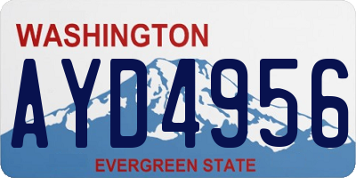 WA license plate AYD4956