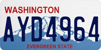WA license plate AYD4964