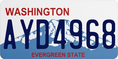 WA license plate AYD4968
