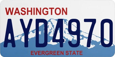 WA license plate AYD4970