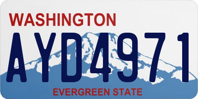 WA license plate AYD4971